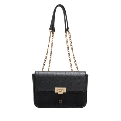 Benoit Siyah Kadın Zincir Detaylı Omuz Çantası