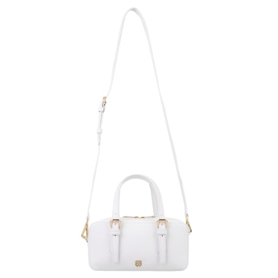 Bent Beyaz Kadın Deri El Çantası