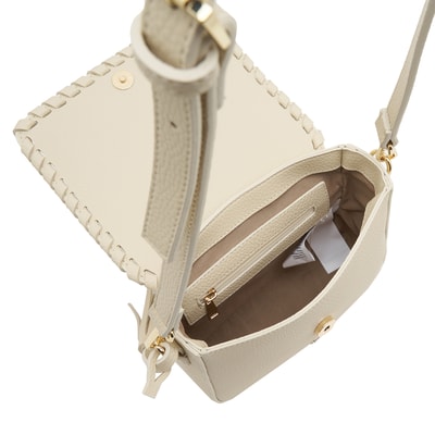 Beyaz Abelia Kadın Postacı Çantası