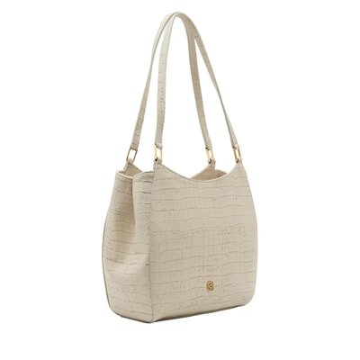 Beyaz Blatt Kadın Deri Omuz Askılı Çanta