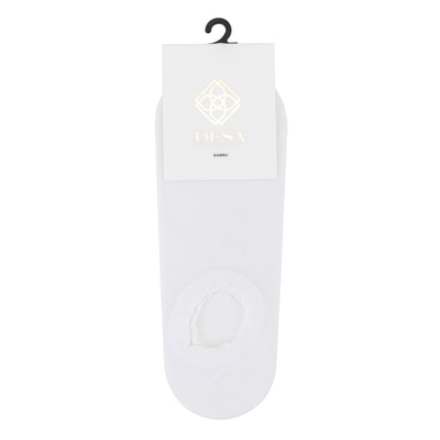 Beyaz Erkek Bambu Sneaker Çorap
