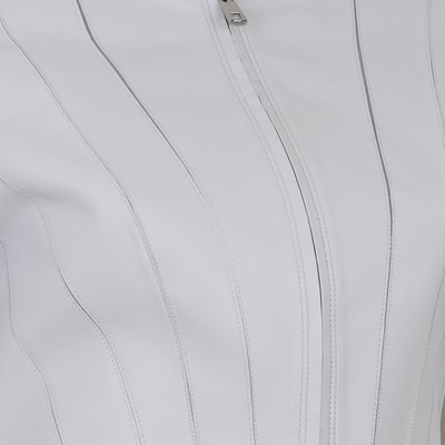 Bienna Beyaz Kadın Panelli Deri Ceket