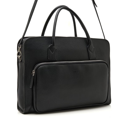 Bing Siyah Erkek Deri Evrak Çantası