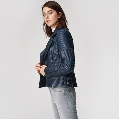 Bonita Kadın Deri Biker Mont