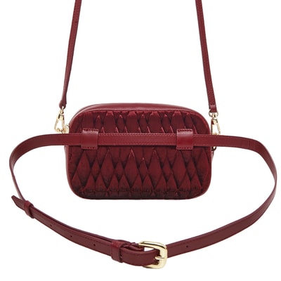 Bordo Blatt Kadın Deri Bel Çantası