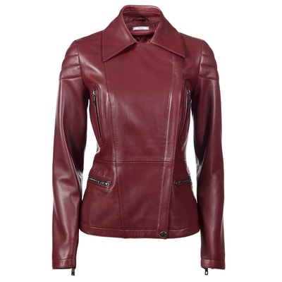 Bordo Caoimhe Kadın Deri Mont