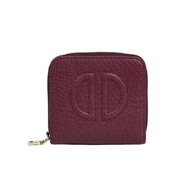 Bordo D Logolu Kadın Deri Cüzdan