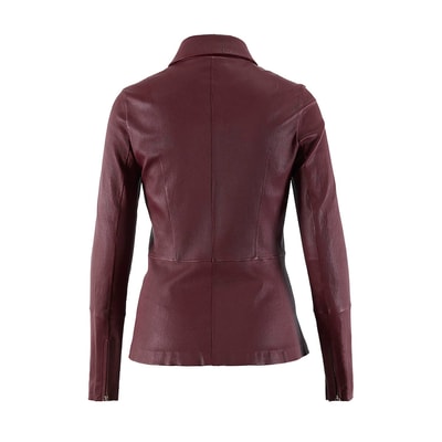 Bordo Kadın Deri Ceket