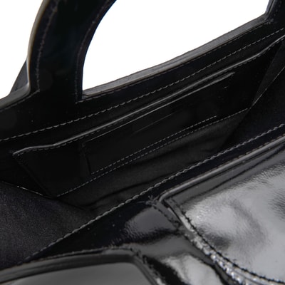 Botti Siyah Kadın Rugan Deri El Çantası