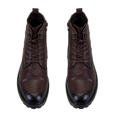 Bradyn Kahve Erkek Fermuarlı Deri Bot