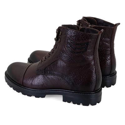 Bradyn Kahve Erkek Fermuarlı Deri Bot