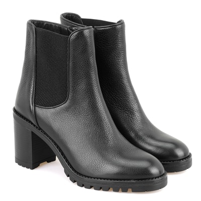 Brenda Siyah Kadın Topuklu Deri Bot