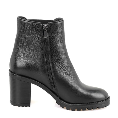Brenda Siyah Kadın Topuklu Deri Bot