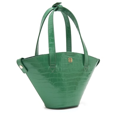 Brenda Yeşil Kadın Deri Alışveriş Çantası 