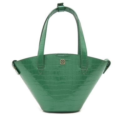 Brenda Yeşil Kadın Deri Alışveriş Çantası 