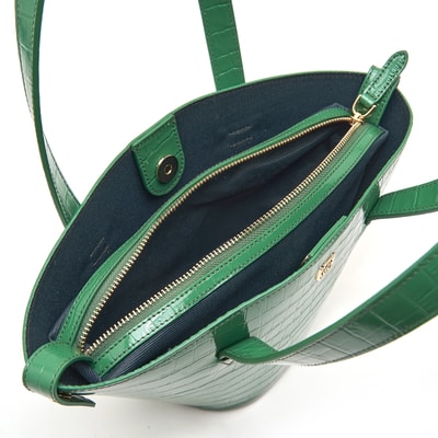 Brenda Yeşil Kadın Deri Alışveriş Çantası 