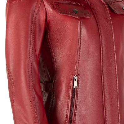 Briellen Kırmızı Kadın Deri Mont