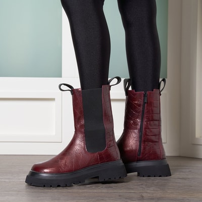 Brigett Chelsea Kadın Kroko Baskılı Deri Bot