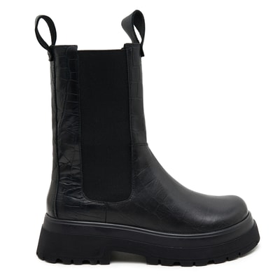 Brigett Chelsea Kadın Kroko Baskılı Deri Bot