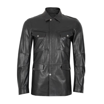 Briton Koyu Kahve Erkek Deri Mont