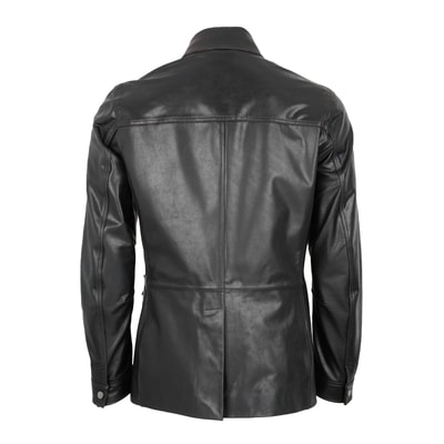 Briton Koyu Kahve Erkek Deri Mont