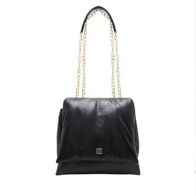 Bronte Siyah Kadın Deri Omuz Çantası