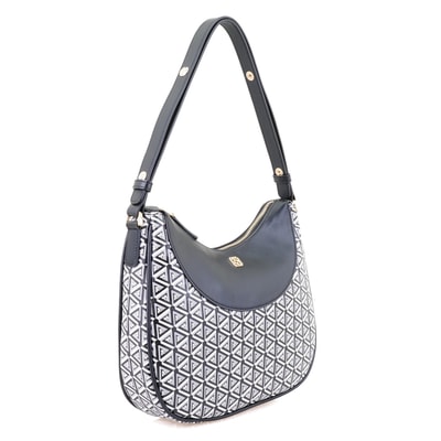 Brote Siyah Kadın Monogram Omuz Çantası