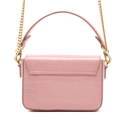 Bscene Pudra Kadın Kroko Baskılı Deri Omuz Çantası