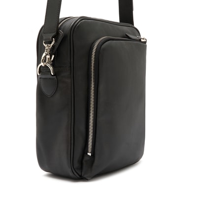 Burg Siyah Erkek Deri Postacı Çantası