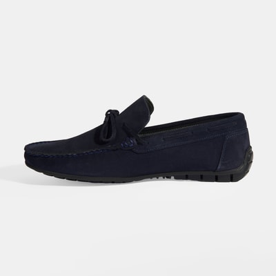 Calandra Lacivert Erkek Bağcık Detaylı Slip-On Süet Loafer