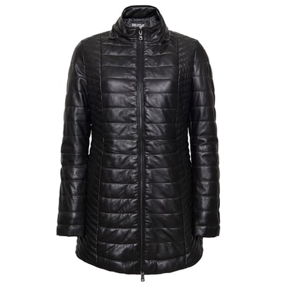 Cambio Kadın Kürk Kapüşonlu Deri Mont