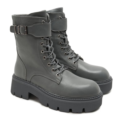 Campinella Gri Kadın Deri Bot