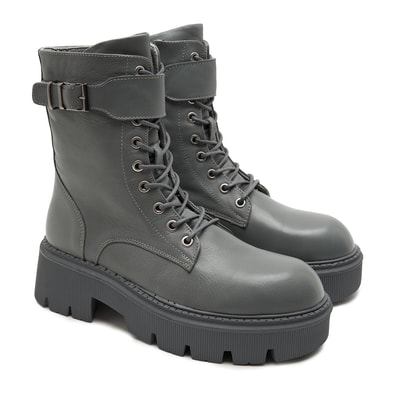 Campinella Gri Kadın Deri Bot