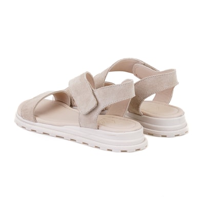 Carlene Bej Kadın Süet Deri Sandalet
