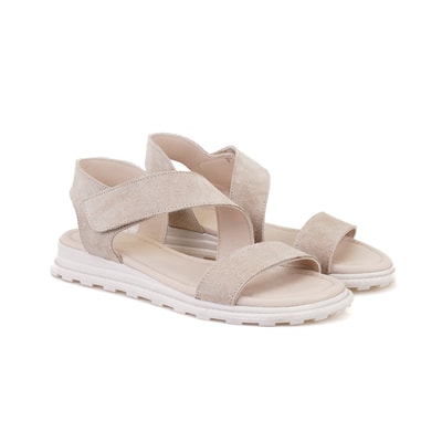 Carlene Bej Kadın Süet Deri Sandalet