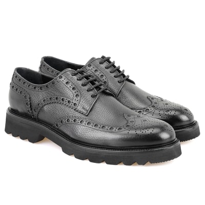 Casey Siyah Erkek Deri Klasik Ayakkabı