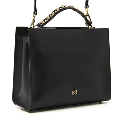 Chaıny Siyah Kadın Deri El Çantası 