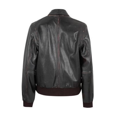 Channery Siyah Kadın Vintage Deri Ceket