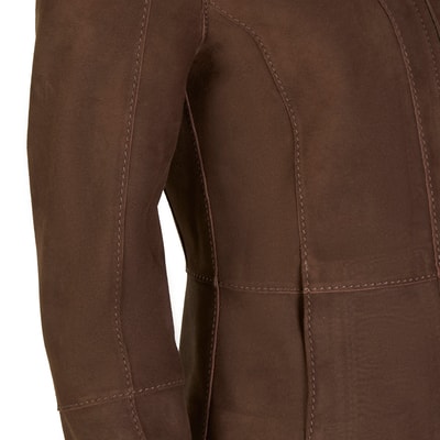 Chantoya Koyu Kahve Kadın Süet Ceket