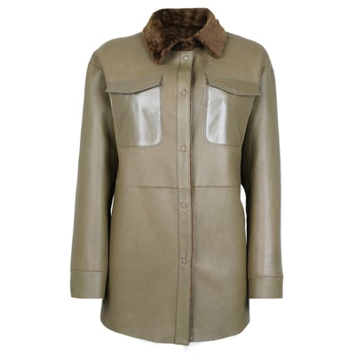 Chayan Yeşil Kadın Çift Taraflı Gömlek