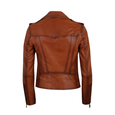 Chenoa Kahve Kadın Vintage Deri Mont