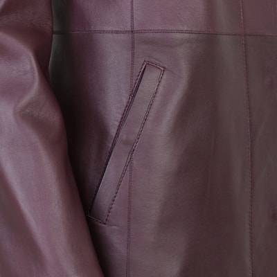 Cherlin Bordo Kadın Deri Mont