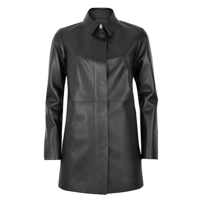 Cherlin Siyah Kadın Deri Mont