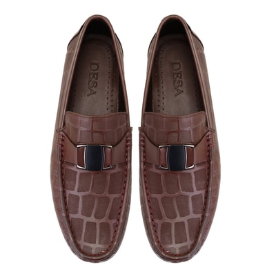 Chevi Kahve Erkek Deri Loafer