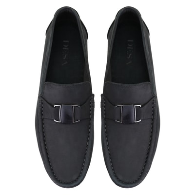 Chevi Siyah Erkek Deri Loafer