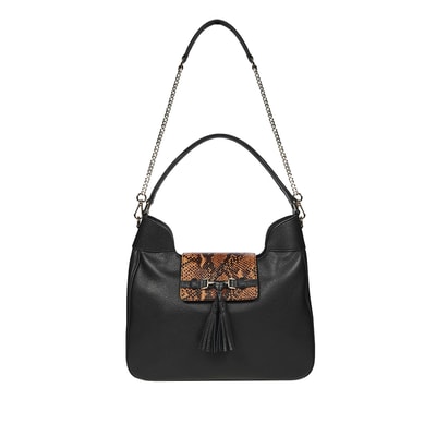 Clara Kadın Yılan Baskılı Deri Omuz Askılı Çanta