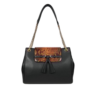 Clara Kadın Yılan Baskılı Deri Omuz Askılı Çanta