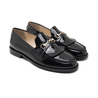 Clara Siyah Kadın Rugan Deri Loafer