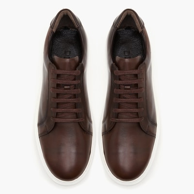 Cliff Kahve Erkek Deri Spor Ayakkabı