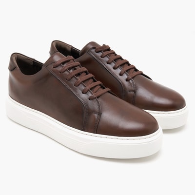 Cliff Kahve Erkek Deri Spor Ayakkabı